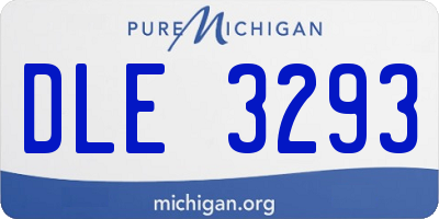 MI license plate DLE3293