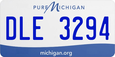 MI license plate DLE3294