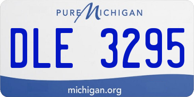 MI license plate DLE3295