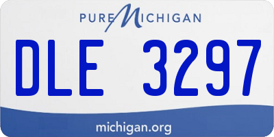 MI license plate DLE3297