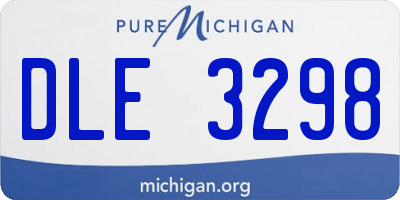 MI license plate DLE3298