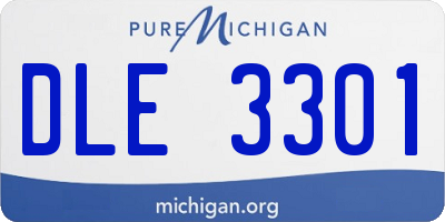 MI license plate DLE3301