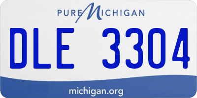 MI license plate DLE3304
