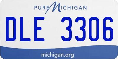 MI license plate DLE3306