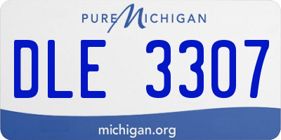 MI license plate DLE3307