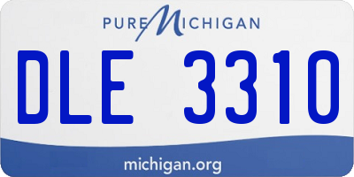 MI license plate DLE3310