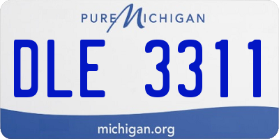 MI license plate DLE3311