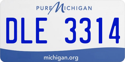 MI license plate DLE3314