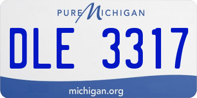 MI license plate DLE3317
