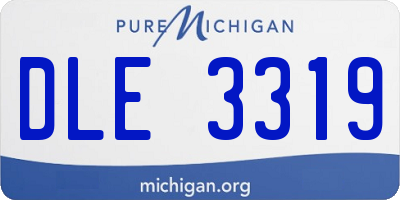 MI license plate DLE3319