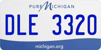 MI license plate DLE3320