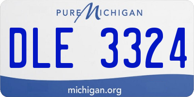 MI license plate DLE3324