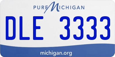 MI license plate DLE3333