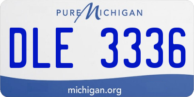 MI license plate DLE3336