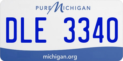 MI license plate DLE3340