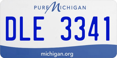 MI license plate DLE3341