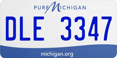 MI license plate DLE3347
