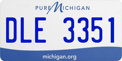 MI license plate DLE3351