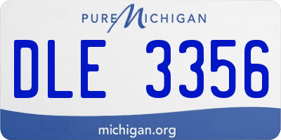 MI license plate DLE3356