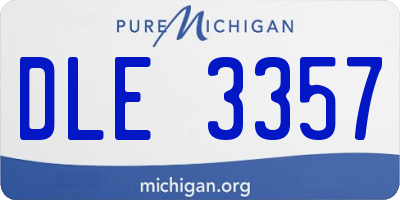 MI license plate DLE3357