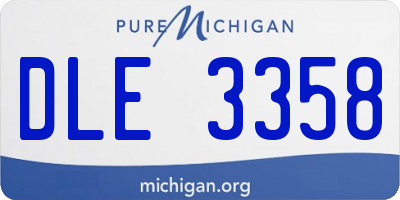 MI license plate DLE3358