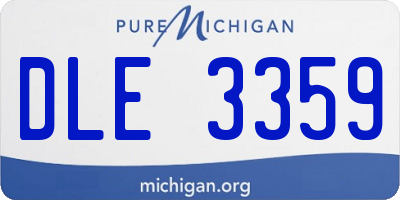 MI license plate DLE3359