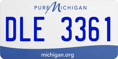 MI license plate DLE3361