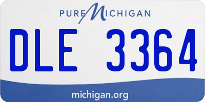 MI license plate DLE3364