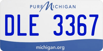 MI license plate DLE3367