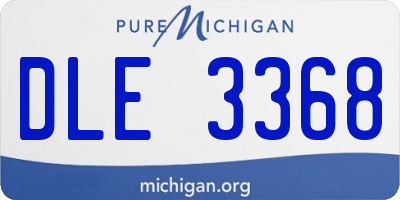 MI license plate DLE3368