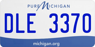 MI license plate DLE3370