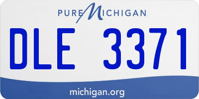 MI license plate DLE3371