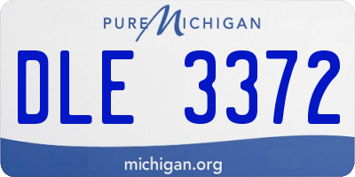 MI license plate DLE3372