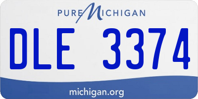 MI license plate DLE3374