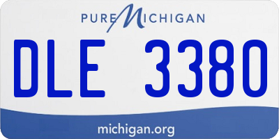 MI license plate DLE3380