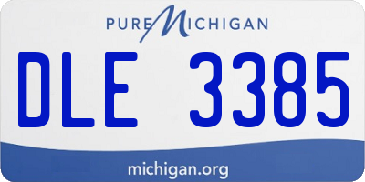 MI license plate DLE3385