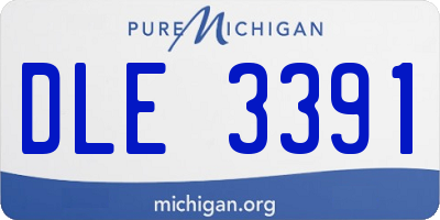 MI license plate DLE3391