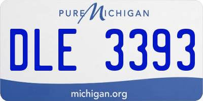 MI license plate DLE3393