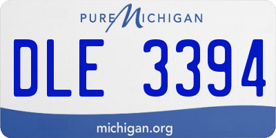 MI license plate DLE3394