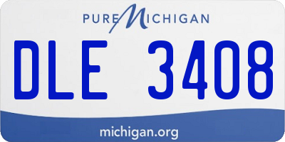 MI license plate DLE3408