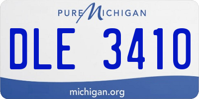 MI license plate DLE3410