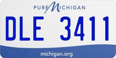 MI license plate DLE3411
