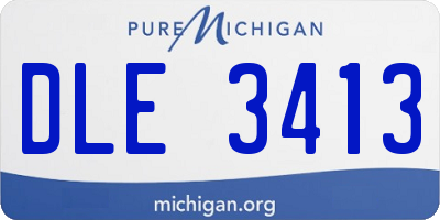 MI license plate DLE3413