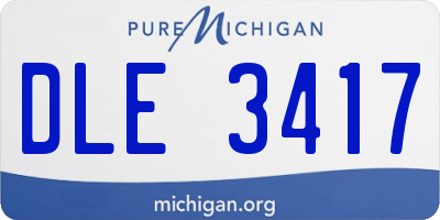 MI license plate DLE3417
