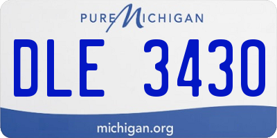 MI license plate DLE3430