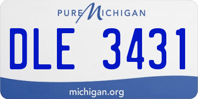 MI license plate DLE3431