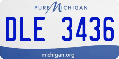 MI license plate DLE3436