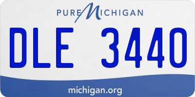 MI license plate DLE3440