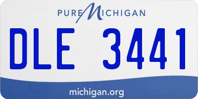 MI license plate DLE3441