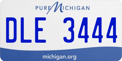 MI license plate DLE3444